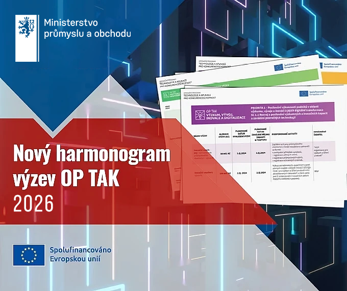 Harmonogram výzev OP TAK pro rok 2026 - aktualizace 